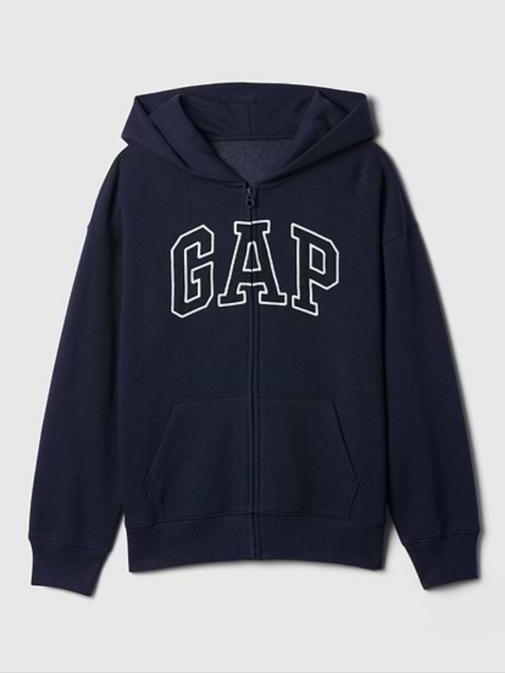 Gap Logo Zip Up Hoodie Sweatshirt Navy Blue & White - Size XL Boys Girls Unisex